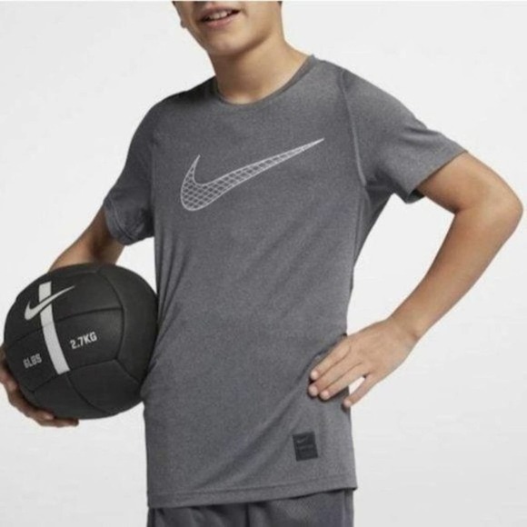 Nike Pro Gray Tee Shirt Boys Size NWT - Picture 2 of 7
